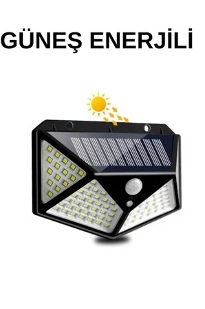 Solar Sensörlü Duvar Lambası Bahçe Lambaso Parlak Beyaz Işık Suya Dayanıklı