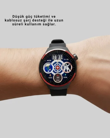 Spor Ve Sağlık Takipli Akıllı Saat Kablosuz Şarj Yeni Nesil