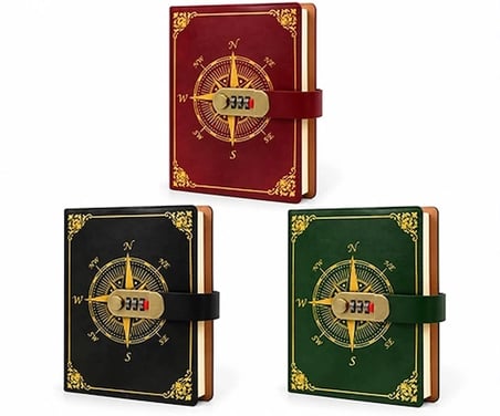 Özel Tasarım Şifreli Deri Defter  Alk3952