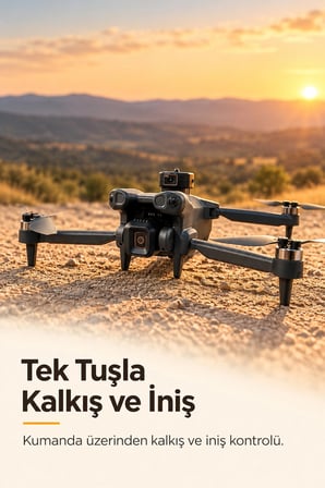Çift Bataryalı Gps Drone Ve Ekranlı Kontrol Kumandası