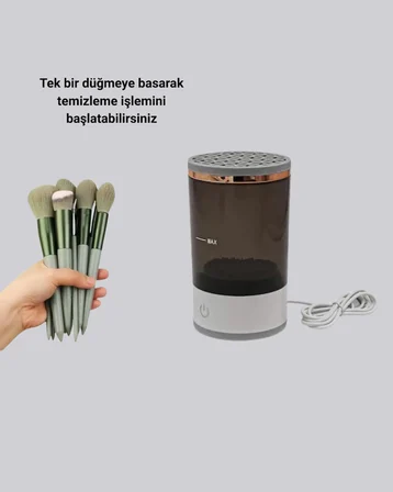 Hijyenik Makyaj İçin 13’lü Fırça Seti Ve Elektrikli Temizleyici