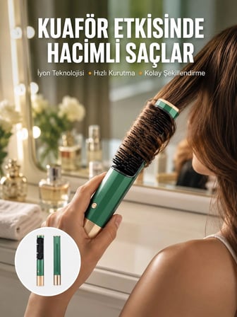 Üflemeli Saç Düzleştirici Fön Tarak Yüksek Isı Ayarlı İyon Özellikli Yeni Nesil