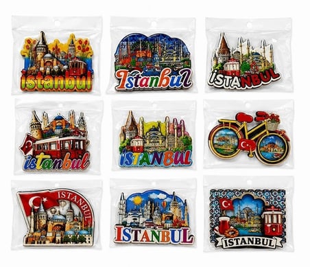 İstanbul Temalı Ahşap Buzdolapı Süsü Magnet Alk5825