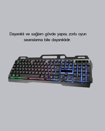 Rgb Aydınlatmalı Klavye Mouse Seti – Usb Bağlantılı, Türkçe Q, Ayarlanabilir Dpı, Ergonomik Yapı