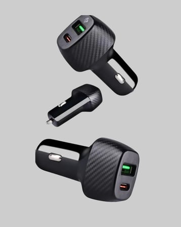Pd Destekli 38w Araç Şarj Başlığı Type-c + Usb Çift Çıkış Hızlı Şarj