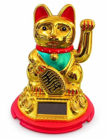 Güneş Enerjili Sallanan Şans Kedisi - Maneki Neko Alk6162