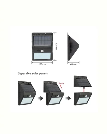 Su Geçirmez 20 Led Solar Aydınlatma | Dış Mekan İçin Pır Hareket Sensörü İle Akıllı Işık Yeni Nesil