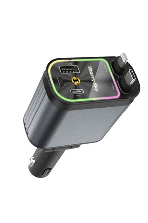 4’ü 1 Arada Çift Usb Bağlantı Çakmaklık, Type-c Hızlı Şarjlı 66w,geri Çekilebilir Araç Telefon Şarj Cihazı