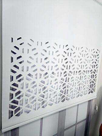 BBB Lazer Stor Perde Mat Kalın Kumaşlı Beyaz Renk LZR109