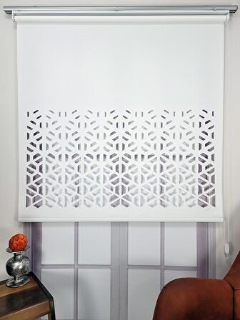 BBB Lazer Stor Perde Mat Kalın Kumaşlı Beyaz Renk LZR109