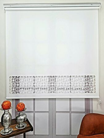 Stor Perde Desenli Lazer Kesim Kalın Kumaşlı ML105