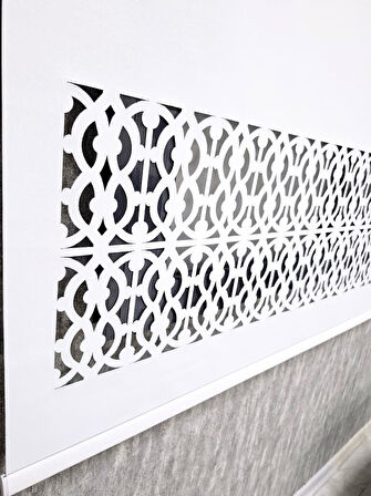 BBB Lazer Kesim Stor Perde Kalın Kumaşlı Beyaz Renk LZR314