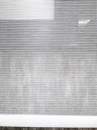 BBB Saten Çizgili Çift Mekanizmalı Tül Stor Perde Beyaz MT1000