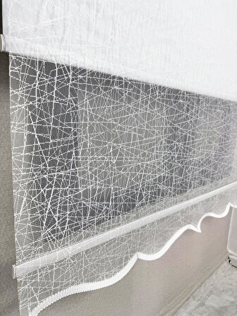 BBB Blackout Işık Geçirmez Çift Mekanizmalı Tül Stor Perde Beyaz TS1084BL