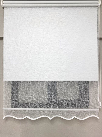 BBB Blackout Işık Geçirmez Çift Mekanizmalı Tül Stor Perde Beyaz TS1084BL