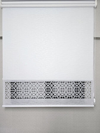 BBB Keten Kumaşlı Lazer Kesim Tül Stor Perde MLT1004