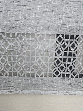 BBB Keten Kumaşlı Lazer Kesim Tül Stor Perde MLT1004