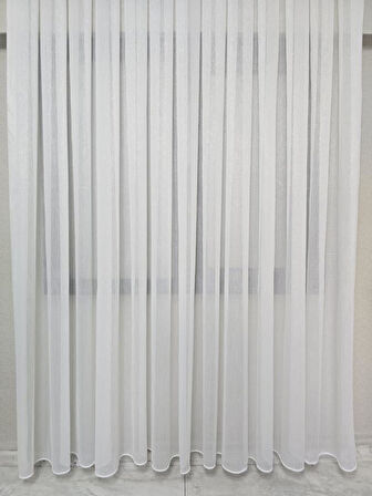 Çizgili Gold Simli Tül Perde Ekru 1 e 2,5 Pileli ET4020GOLD