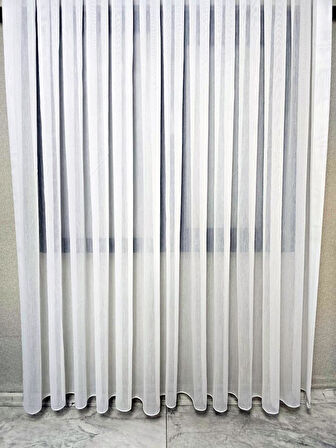 Vakkorama Mat Kumaşlı Kalın Tül Perde Ekru 1 e 3 Pileli ET4030MAT