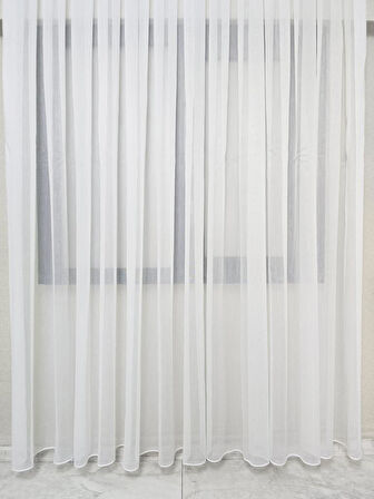 Vakkorama Simli Kumaşlı Kalın Tül Perde Ekru 1 e 3 Pileli ET4030SIMLI