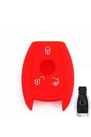 Mercedes Cls Cla Amg C180 E200 W204 Silikon Anahtar Koruma Kılıfı 3 Tuşlu Model 2.resime Bakınız