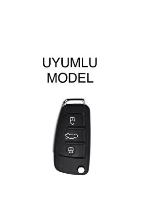 Audi A1 A3 8p 81 A4 A5 B6 B7 B8 A6 A7 C5 C6 4f Q3 Q5 Q7 8v Anahtar Koruma Kılıfı Gri Renk