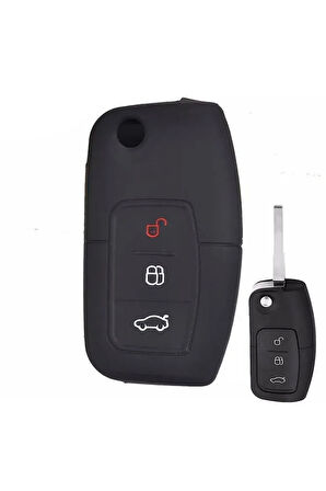 Fiesta Focus B-max Kuga Silikon Anahtar Koruma Kılıfı Siyah Renk