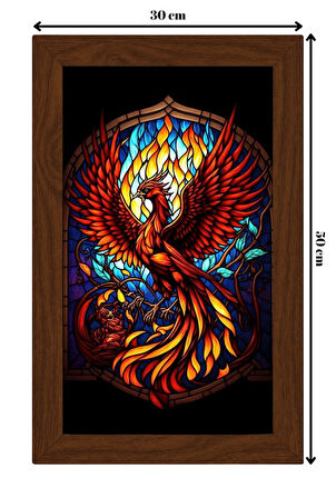SERAMİK ÜZERİNE AHŞAP ÇERÇEVELİ 30x50cm TABLO NO:103