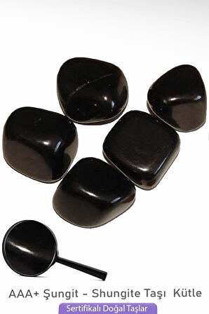 Sertifikalı Tamburlanmış Gerçek Shungite - Şungit Taşı Kütle
