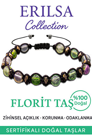 Sertifikalı Terahertz & Florit Taşı Bileklik – Zihinsel Netlik ve Enerji Koruması