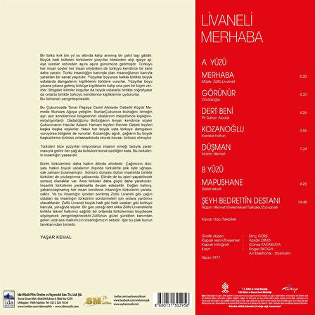 Zülfü Livaneli Merhaba - Plak