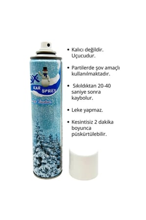 10 Adet Kar Spreyi – 200 ML Parti Süsü, Yılbaşı Ağaç Ve Cam Dekorasyon İçin Snow Spray, Parti Aksesuarı