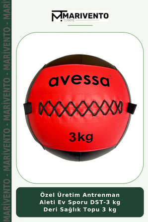 Özel Üretim Antrenman Aleti Ev Sporu DST-3 kg Deri Sağlık Topu 3 kg