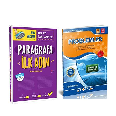 Apotemi Problemler ve Tonguç Akademi Paragrafa İlk Adım 2 Kitap Set