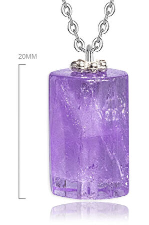 Sertifikalı Yüksek Kalite Doğal Ametrin Taşı Kolye