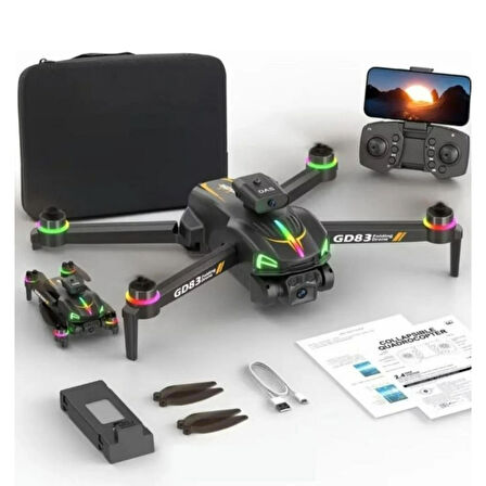Ozmik GD83 4K Sabit Kameralı RGB LED Drone – 150 Metre Menzil, Brushless Motor, Ultra Stabil Uçuş