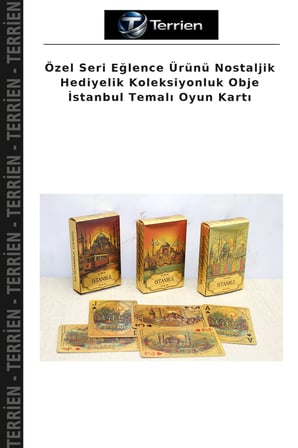 Özel Seri Eğlence Ürünü Nostaljik Hediyelik Koleksiyonluk Obje İstanbul Temalı Oyun Kartı