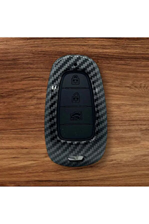 Hyundai Yeni Tucson Santa Fe Karbon Anahtar Koruma Kılıfı 2.resime Bakınız