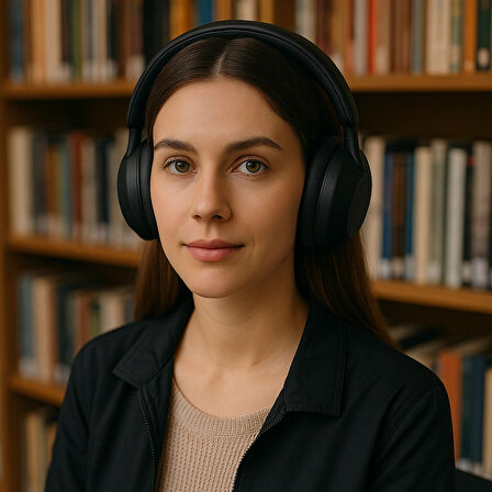 Kablosuz Bluetooth Kulaklık – Gürültü Engelleme, 30 Saat Pil Ömrü, Konforlu Deri Yastık