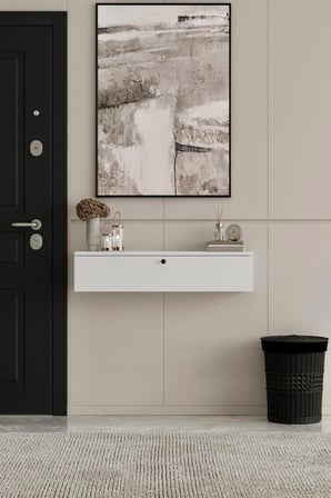 Asur Beyaz 90 cm Dresuar (100% MDF)