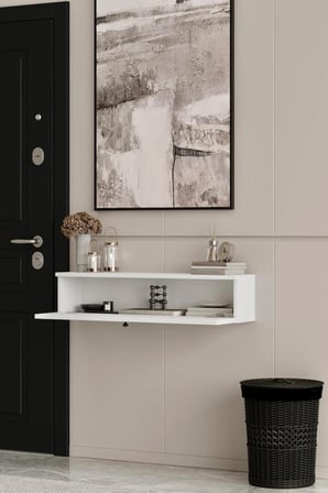 Asur Beyaz 90 cm Dresuar (100% MDF)