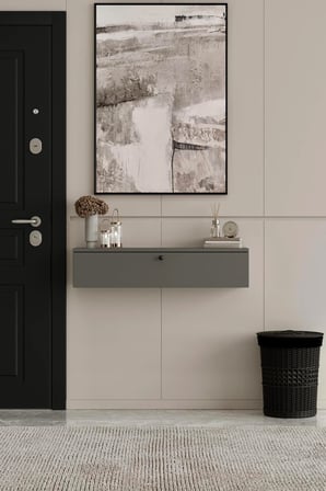 Asur Gri 90 cm Dresuar (100% MDF)