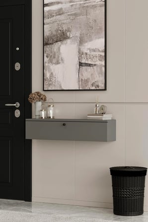 Asur Gri 90 cm Dresuar (100% MDF)