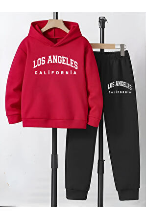 LOS ANGELES BEYAZ BASKILI ALT ÜST TAKIM