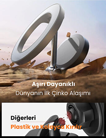 Manyetik Katlanabilir Araç Telefon Tutucu – 360° Ayarlanabilir, Çinko Alaşımlı, Ultra Dayanıklı, Kompakt Tasarım
