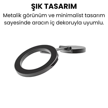 Manyetik Katlanabilir Araç Telefon Tutucu – 360° Ayarlanabilir, Çinko Alaşımlı, Ultra Dayanıklı, Kompakt Tasarım