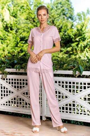 Kadın Pijama Viskon 3'lü Takım