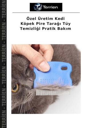 Özel Üretim Kedi Köpek Pire Tarağı Tüy Temizliği Pratik Bakım