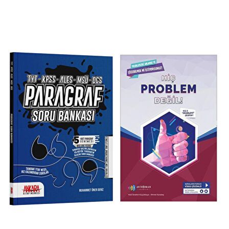 Antrenman Yayınları Hiç Problem Değil ve Ankara Kitap Merkezi Paragraf Soru Bankası Seti 2 Kitap