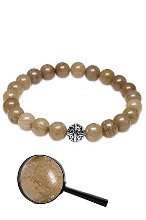 Sertifikalı Gümüş Aparatlı Doğal Bronzit Taşı Bileklik